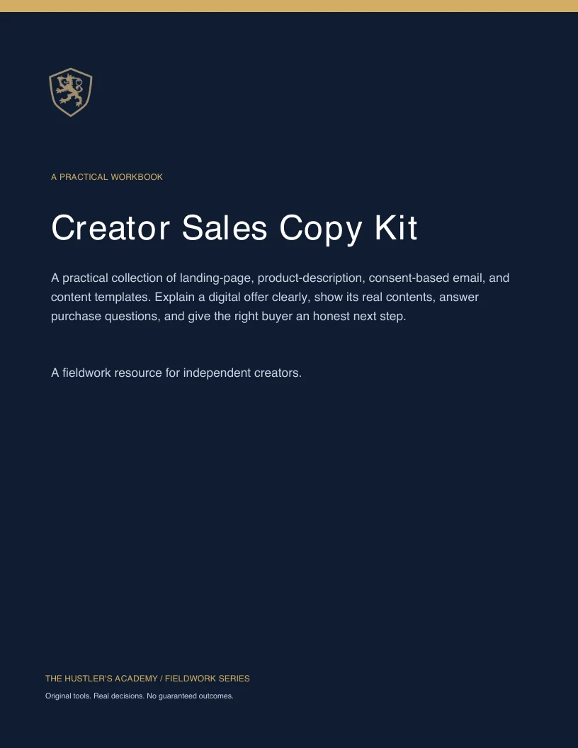 Cover of Creator Sales Copy Kit